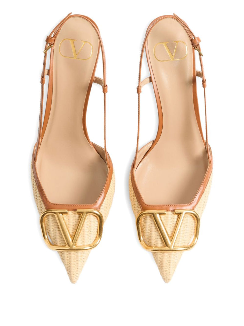 Valentino Garavani Valentino Garavani VLogo Signature leather slingback pumps