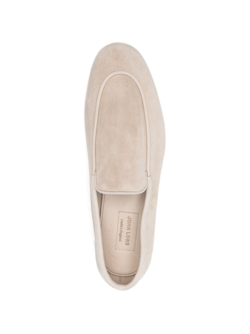 John Lobb John Lobb natural piped loafers