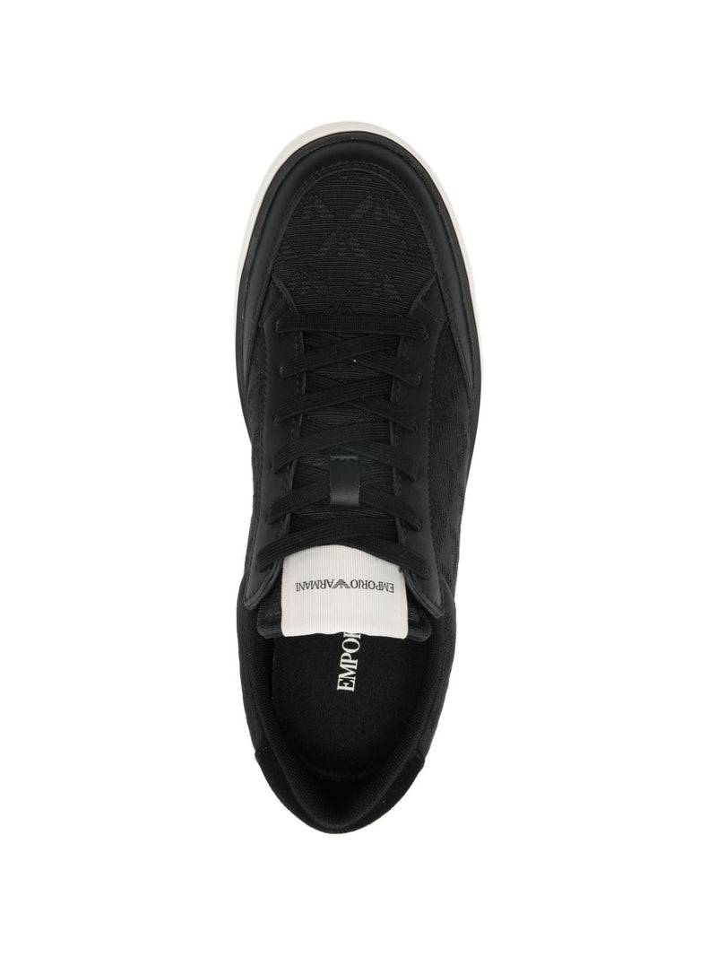 Emporio Armani Emporio Armani Jacquard sneakers with an all-over eagle