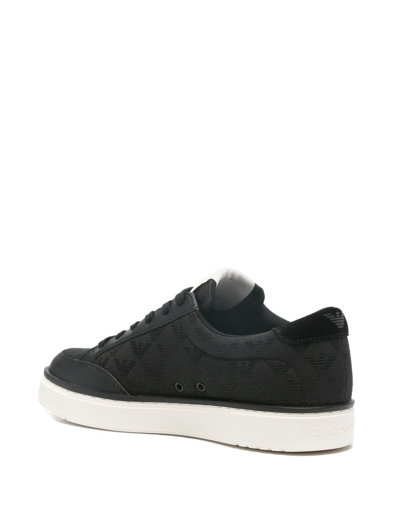 Emporio Armani Emporio Armani Jacquard sneakers with an all-over eagle