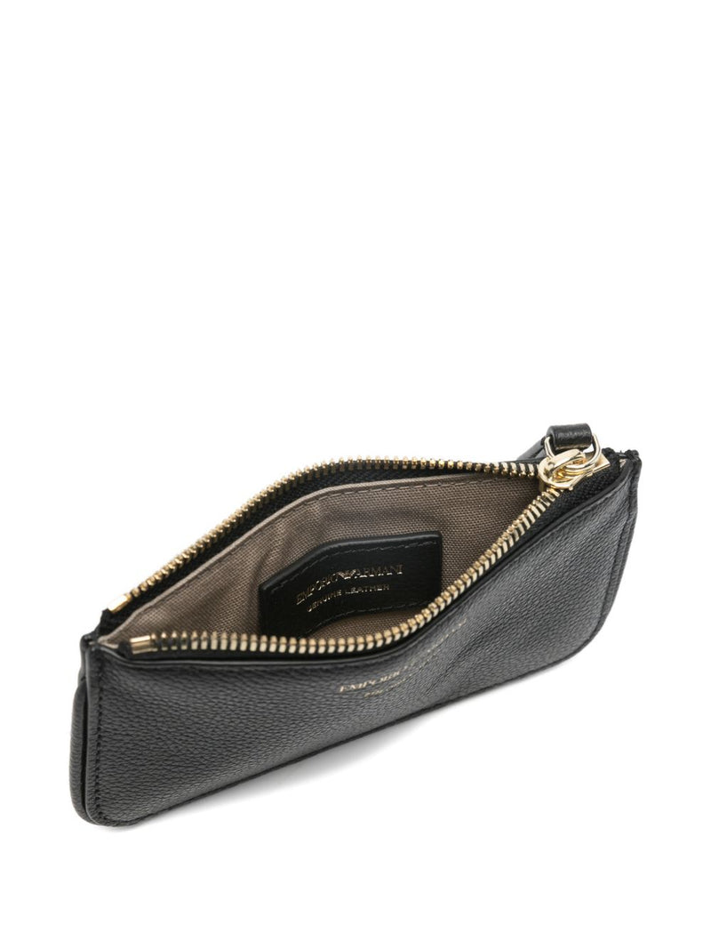 Emporio Armani Myea Deer-Print Card Holder With Zip | Urbalenti™ NYC