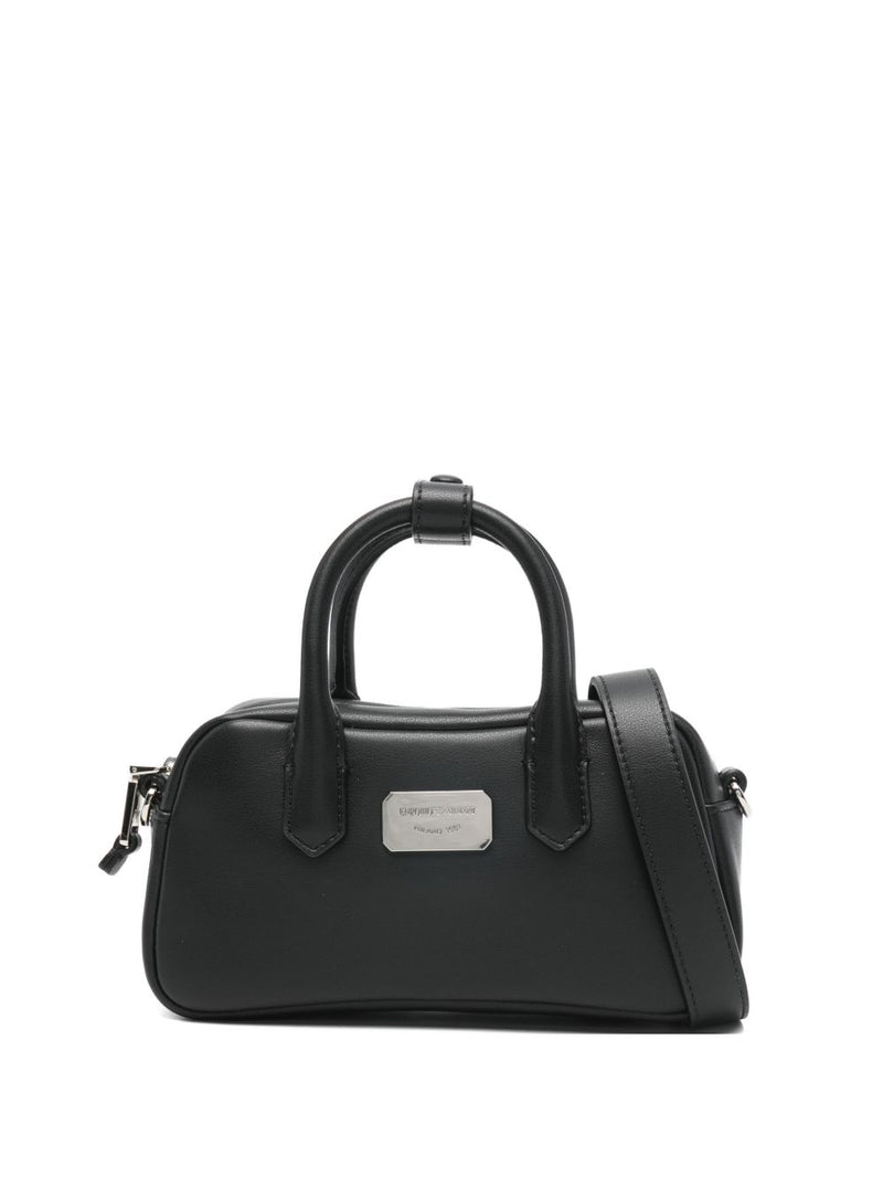 Emporio Armani Soft leather mini bauletto bag | Urbalenti... | Urbalenti™ NYC