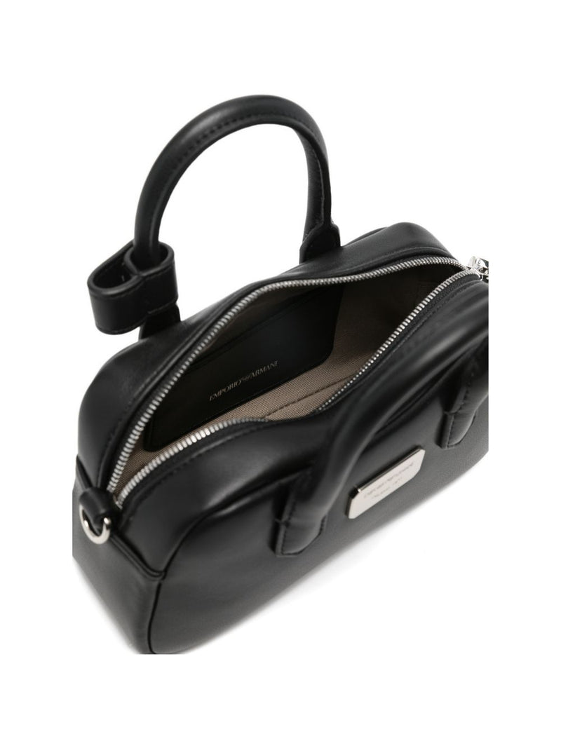 Emporio Armani Soft leather mini bauletto bag | Urbalenti... | Urbalenti™ NYC