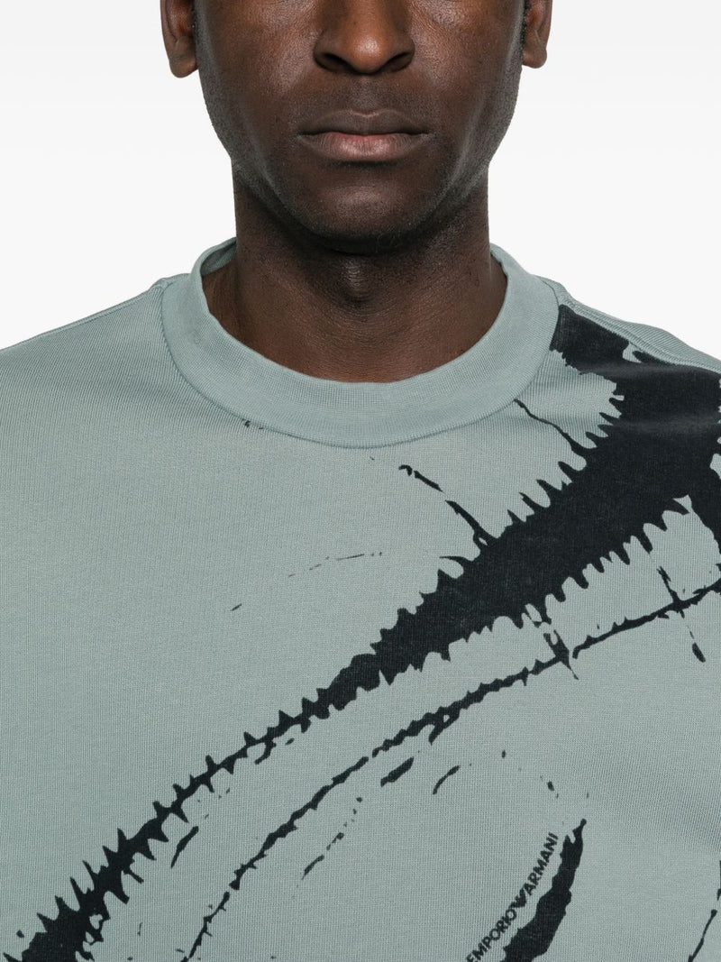 Emporio Armani Cotton crewneck sweathisrt | Urbalenti™ NYC