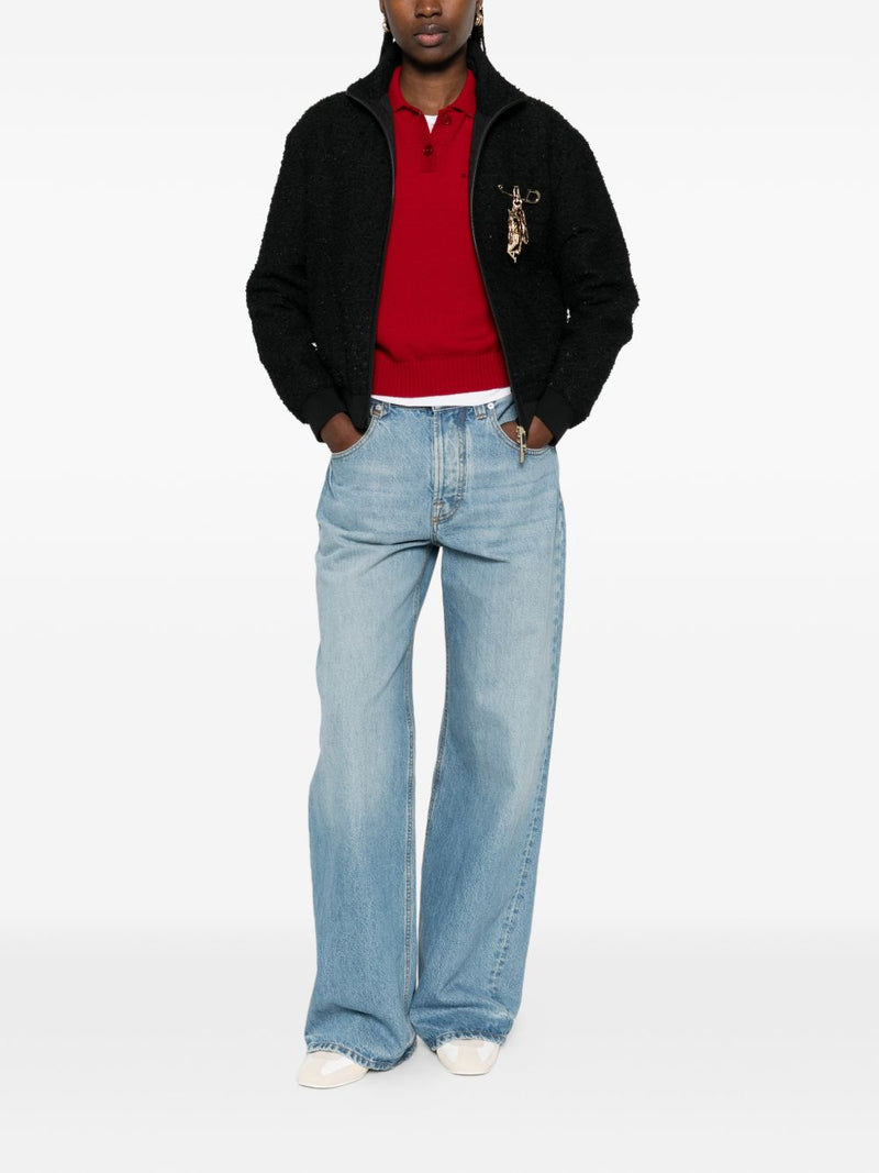 Emporio Armani Tweed blouson jacket | Urbalenti™ NYC