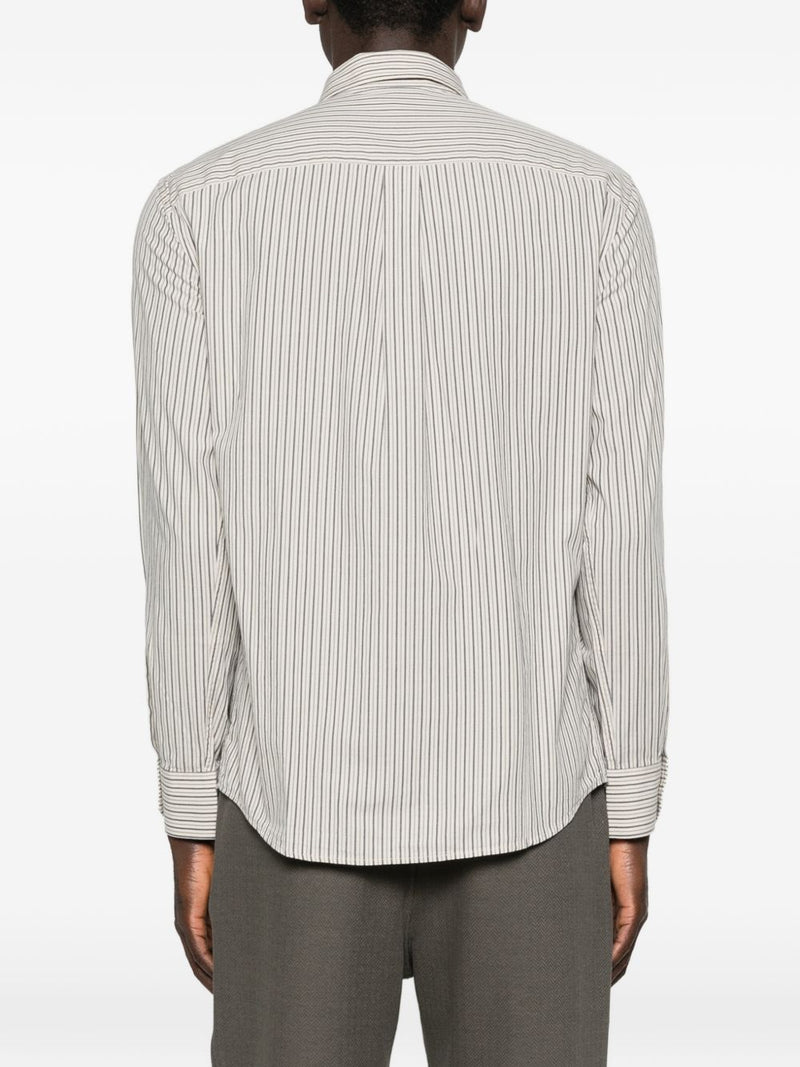 Emporio Armani Striped cotton shirt | Urbalenti™ NYC