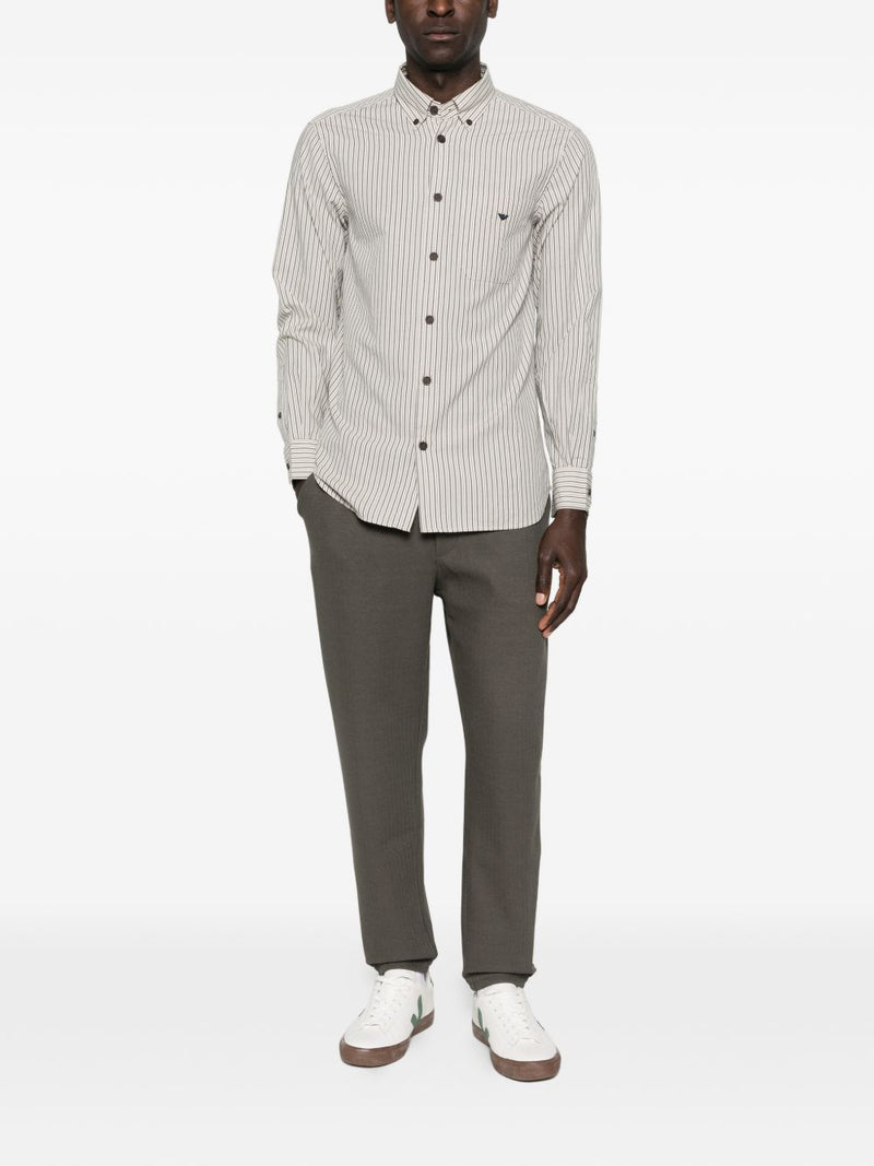 Emporio Armani Striped cotton shirt | Urbalenti™ NYC