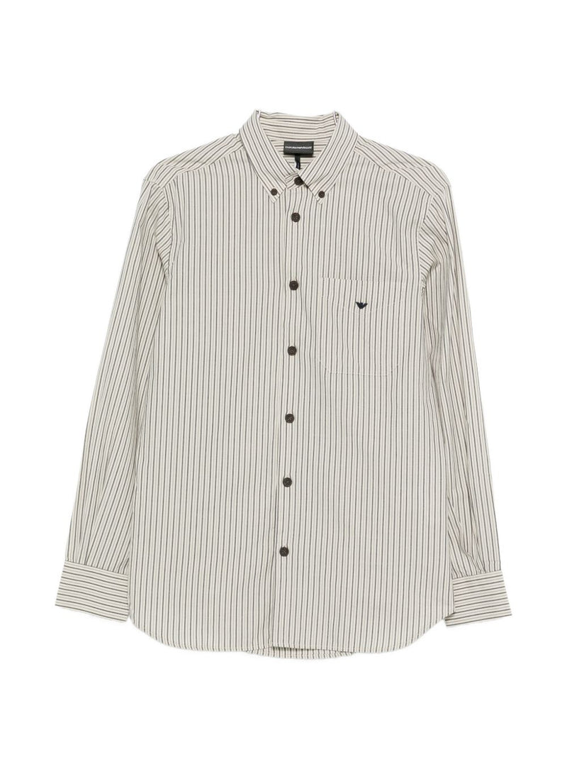 Emporio Armani Striped cotton shirt | Urbalenti™ NYC