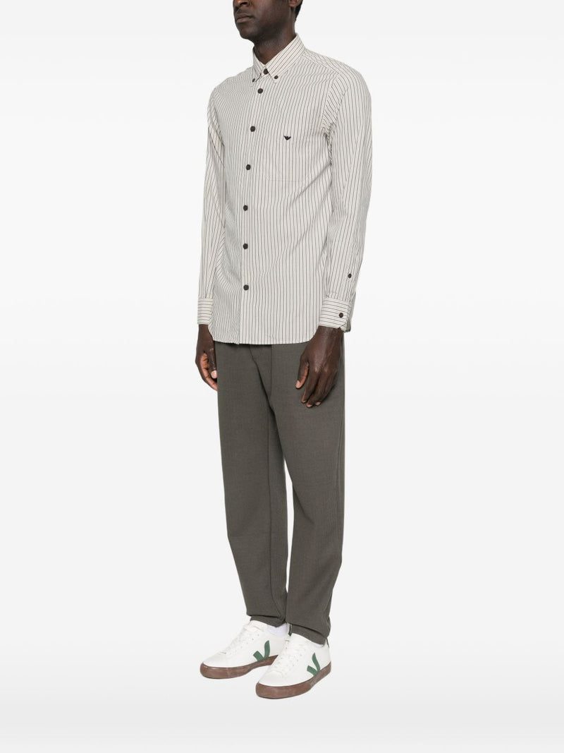 Emporio Armani Striped cotton shirt | Urbalenti™ NYC