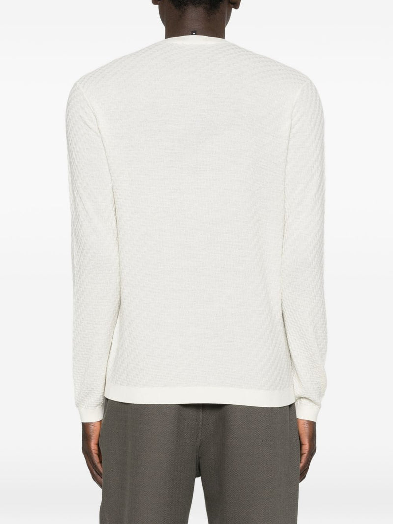 Emporio Armani Wool crewneck sweater | Urbalenti™ NYC