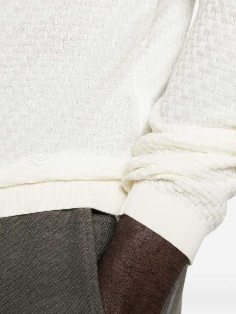 Emporio Armani Wool crewneck sweater | Urbalenti™ NYC