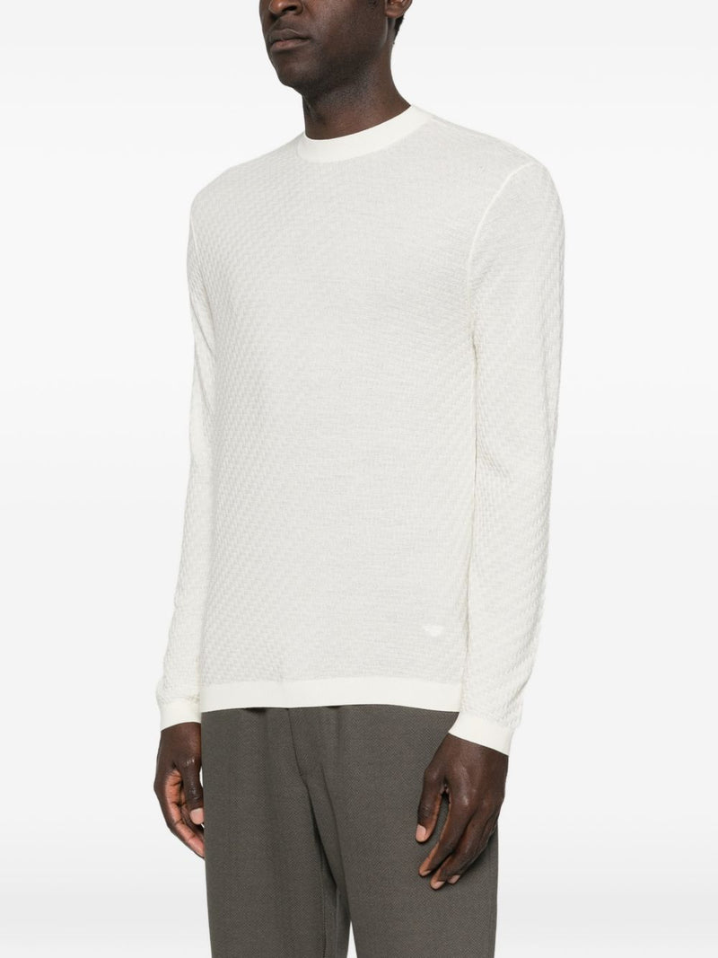 Emporio Armani Wool crewneck sweater | Urbalenti™ NYC