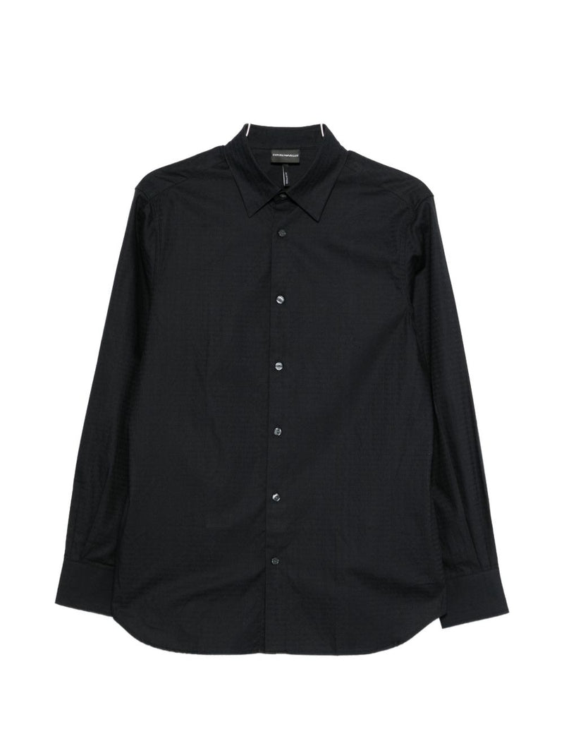 Emporio Armani Logo cotton shirt | Urbalenti™ NYC