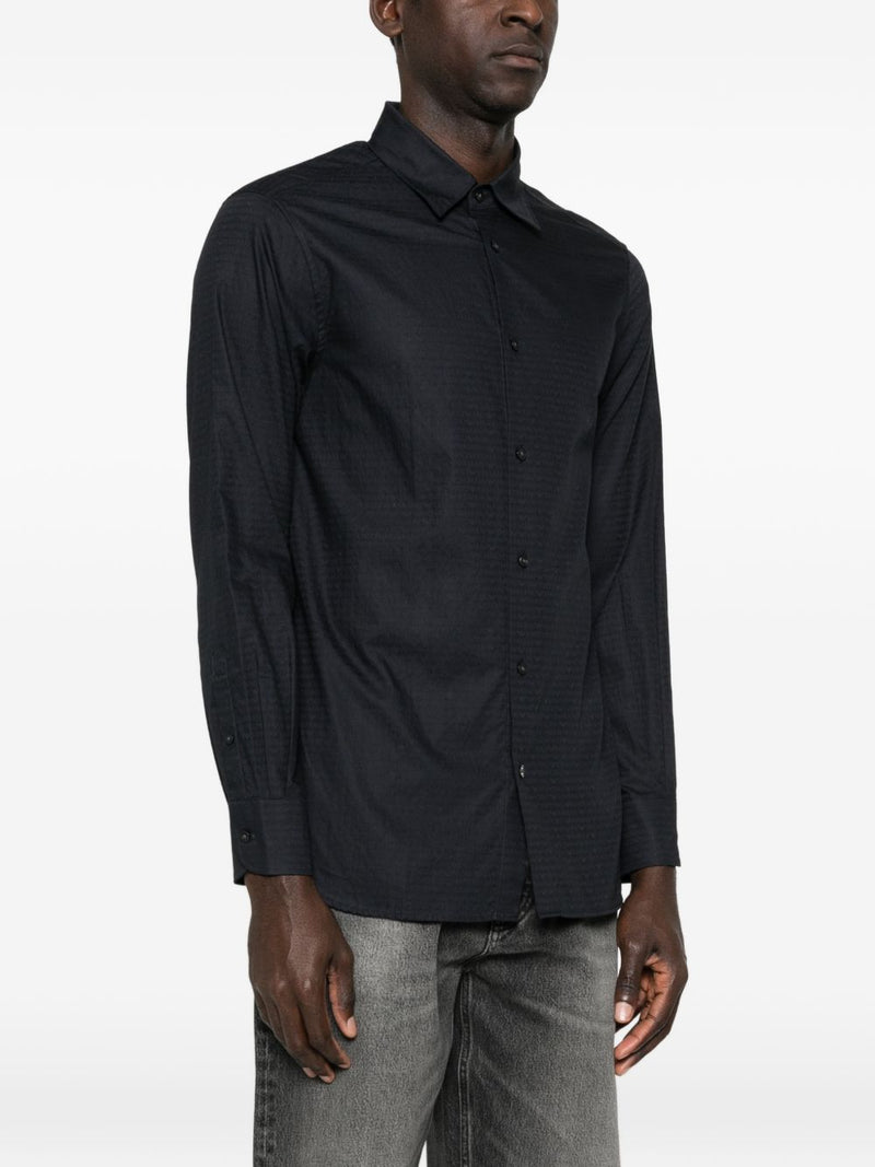 Emporio Armani Logo cotton shirt | Urbalenti™ NYC