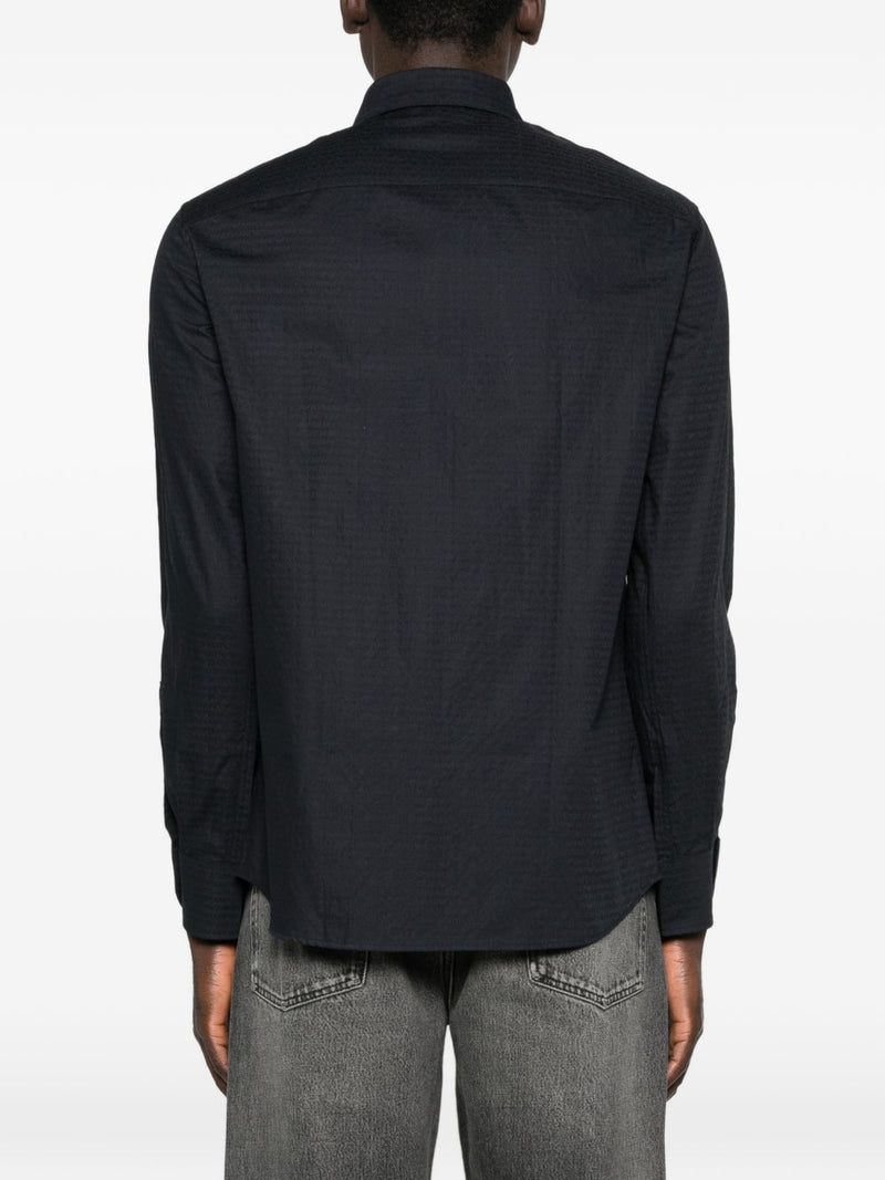 Emporio Armani Logo cotton shirt | Urbalenti™ NYC