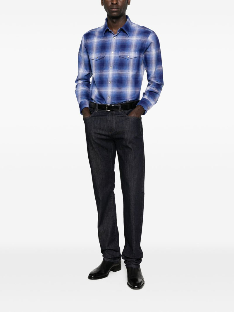 Tom Ford Cotton checked shirt | Urbalenti™ NYC