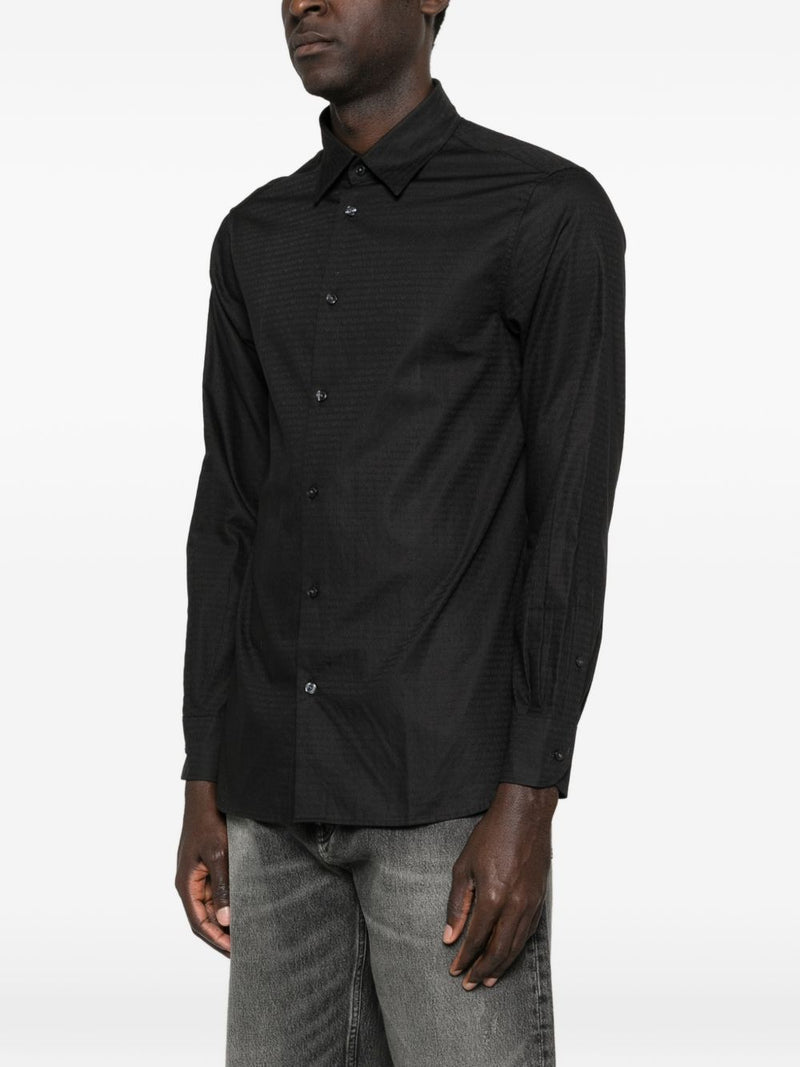 Emporio Armani Logo cotton shirt | Urbalenti™ NYC