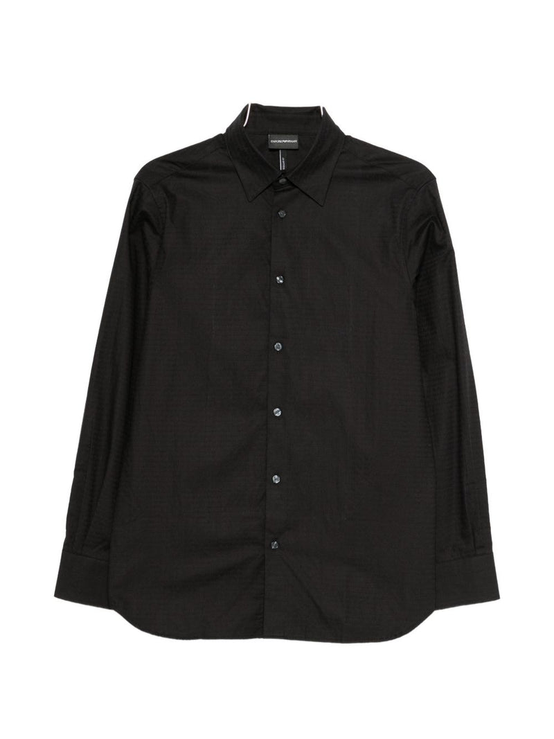 Emporio Armani Logo cotton shirt | Urbalenti™ NYC