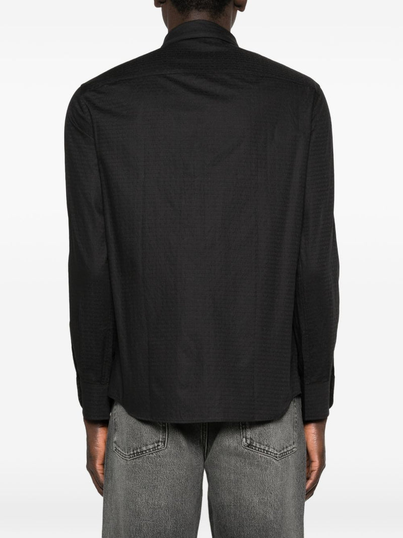 Emporio Armani Logo cotton shirt | Urbalenti™ NYC