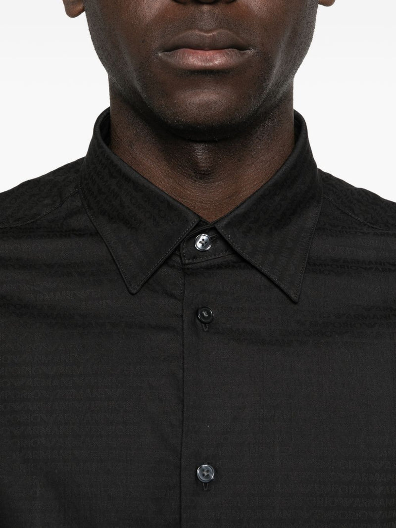 Emporio Armani Logo cotton shirt | Urbalenti™ NYC