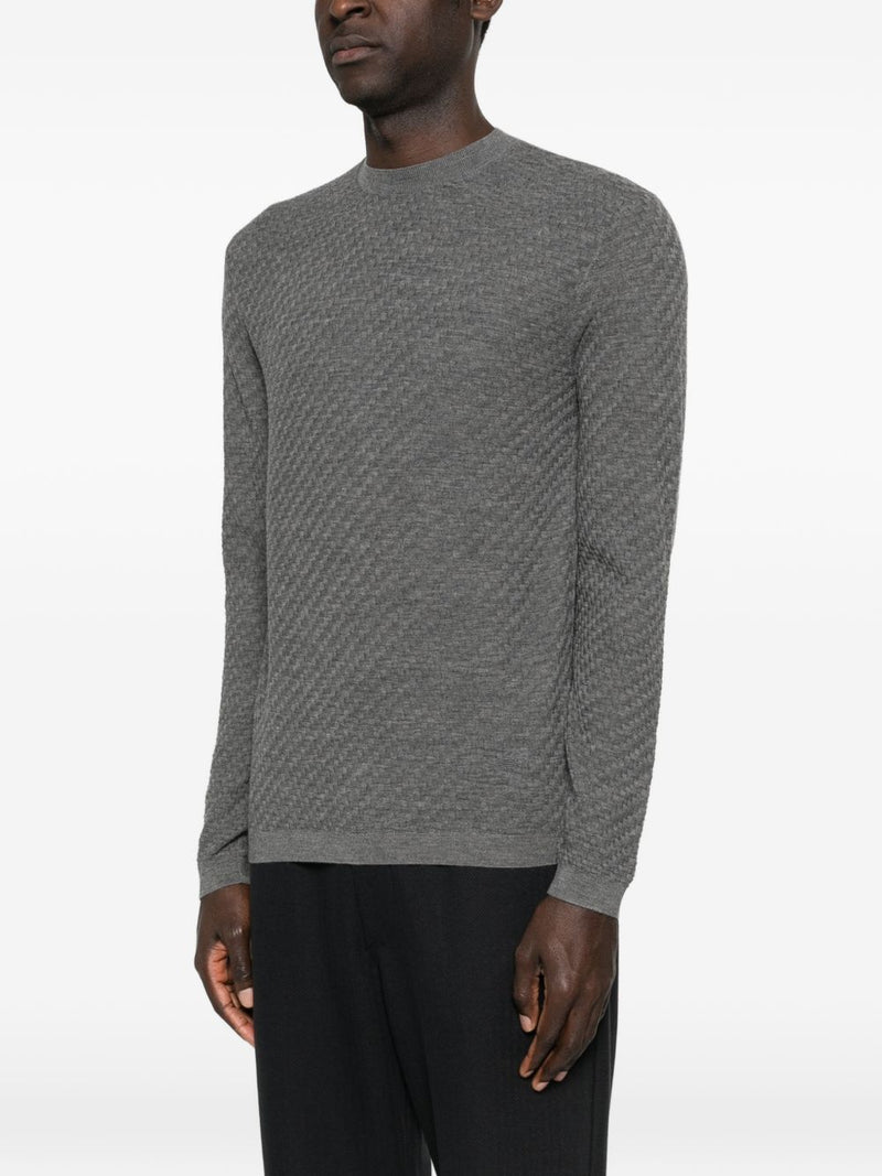 Emporio Armani Wool crewneck sweater | Urbalenti™ NYC