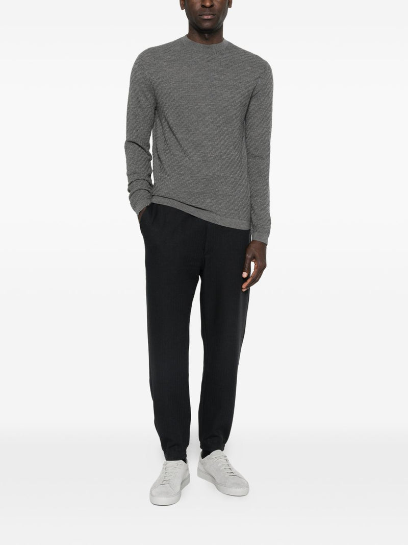 Emporio Armani Wool crewneck sweater | Urbalenti™ NYC