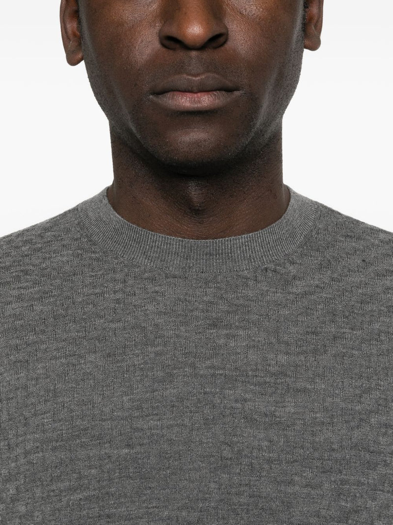 Emporio Armani Wool crewneck sweater | Urbalenti™ NYC