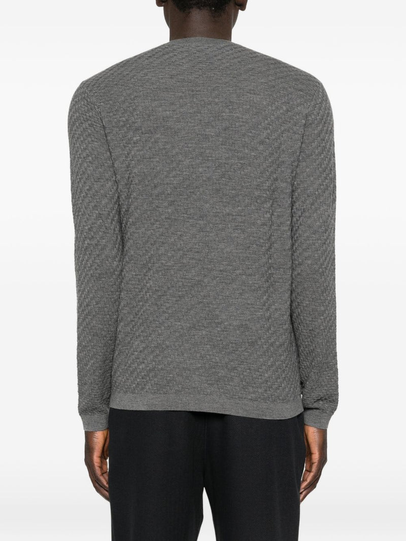 Emporio Armani Wool crewneck sweater | Urbalenti™ NYC