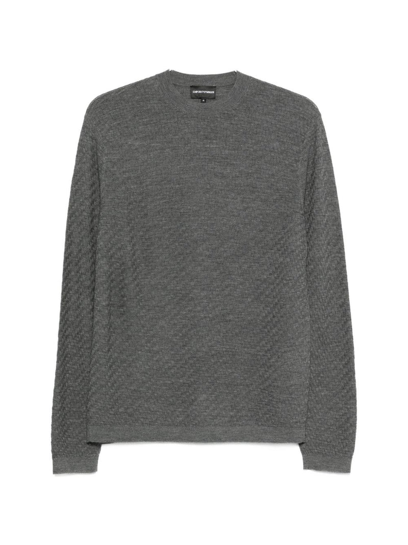 Emporio Armani Wool crewneck sweater | Urbalenti™ NYC