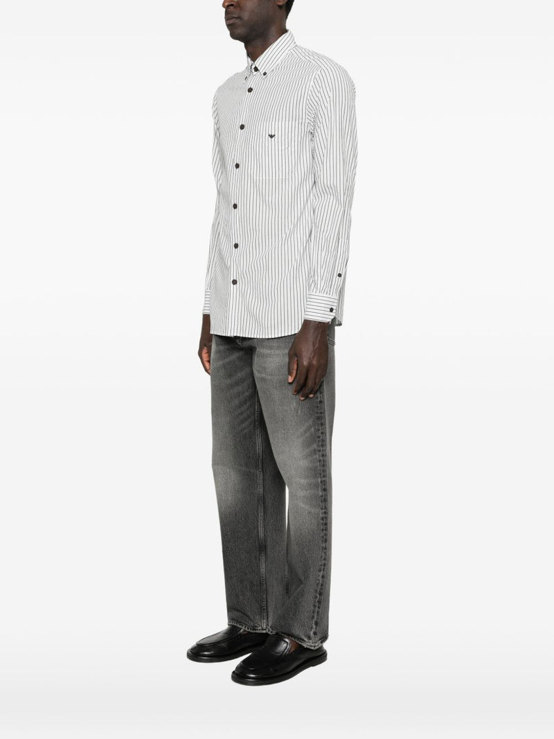 Emporio Armani Striped cotton shirt | Urbalenti™ NYC