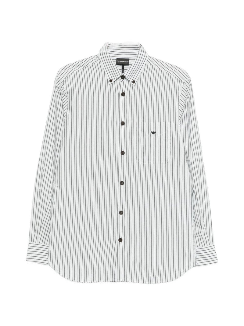 Emporio Armani Striped cotton shirt | Urbalenti™ NYC