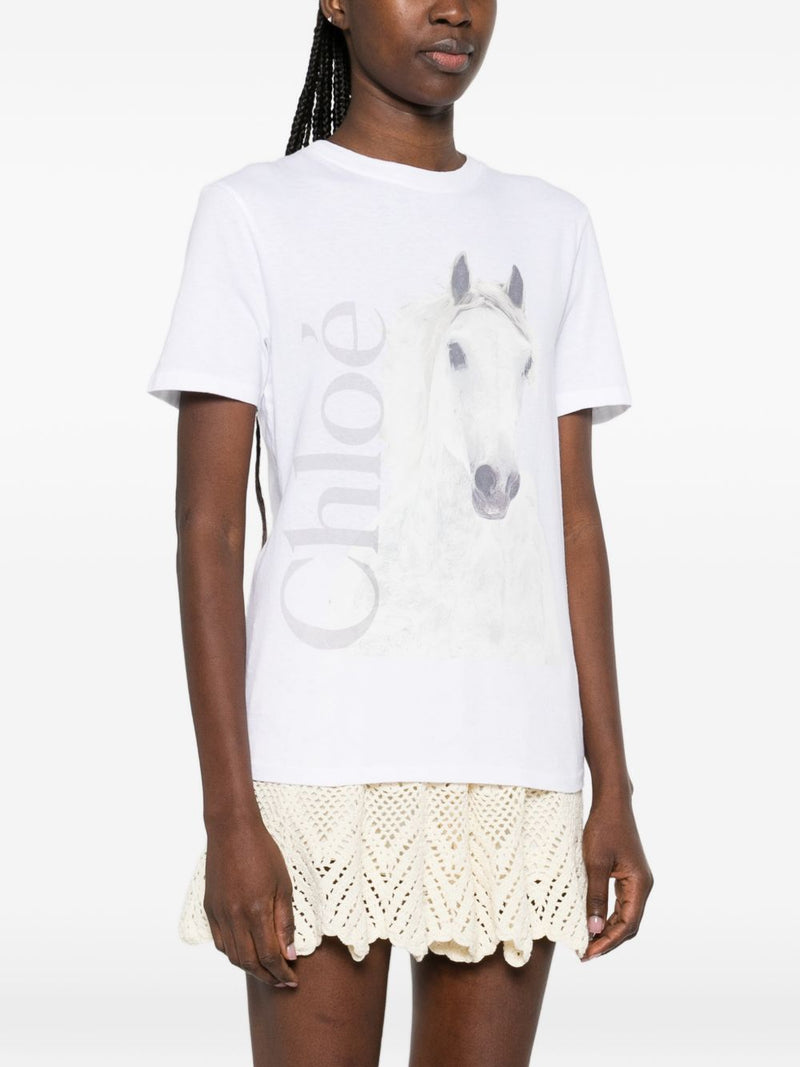 Chloé ChloÃ© Printed cotton t-shirt Variant 2 | Urbalenti™ NYC