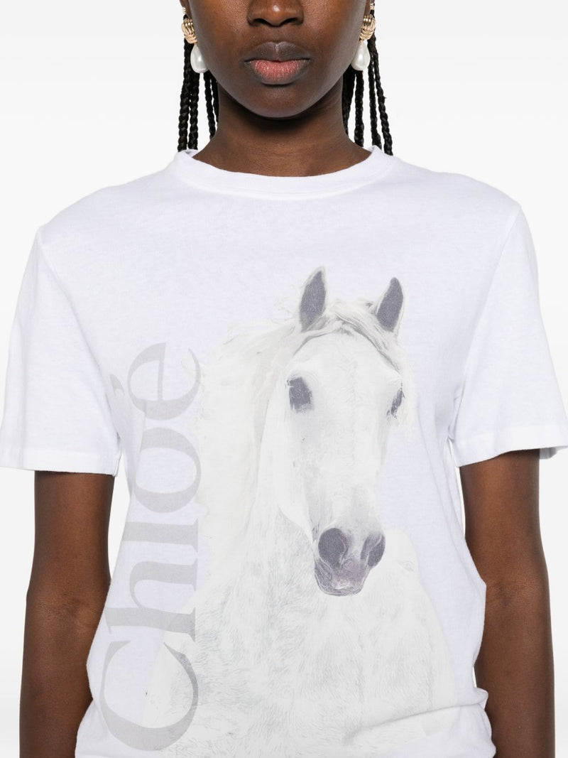 Chloé ChloÃ© Printed cotton t-shirt Variant 2 | Urbalenti™ NYC