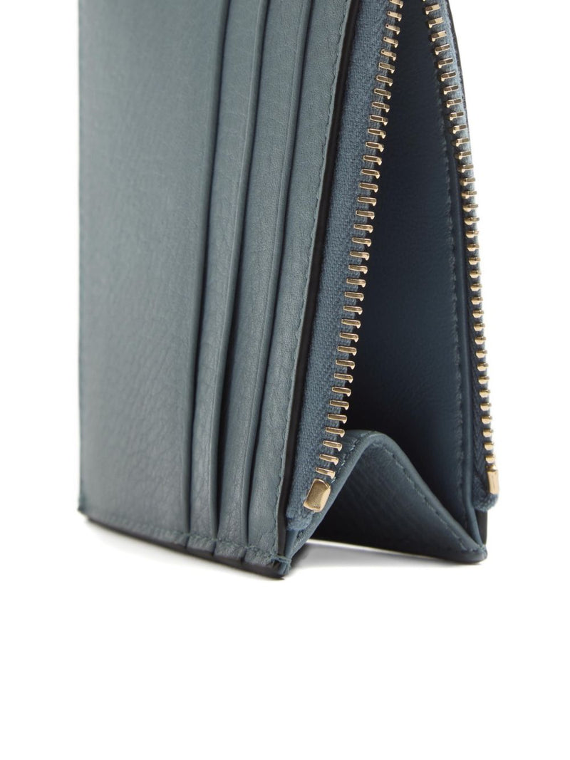 Valentino Garavani-Rockstud Grainy Calfskin Cardholder With Zip - Leathe... | Urbalenti™ NYC