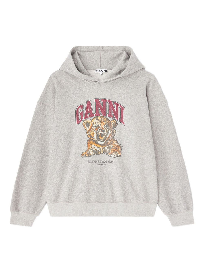Ganni Ganni Margot Kitty organic cotton hoodie