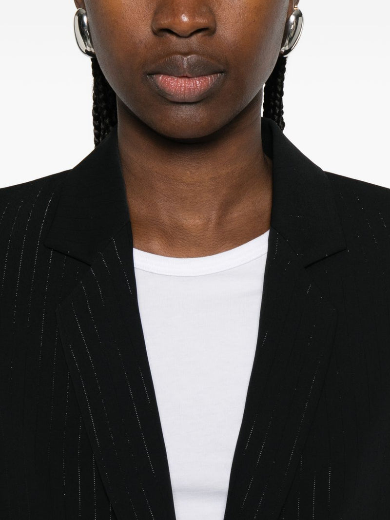Emporio Armani Emporio Armani Pinstripe single-breasted blazer jacket
