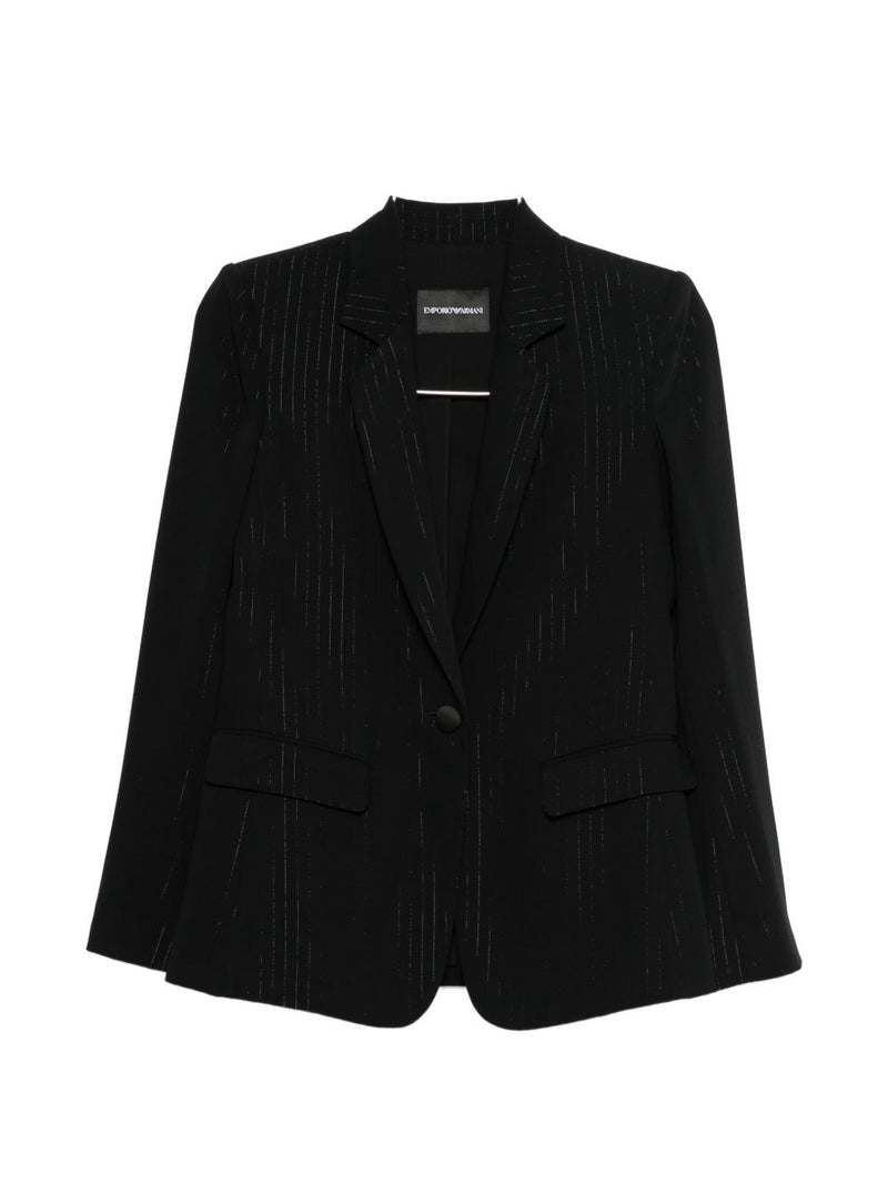 Emporio Armani Emporio Armani Pinstripe single-breasted blazer jacket