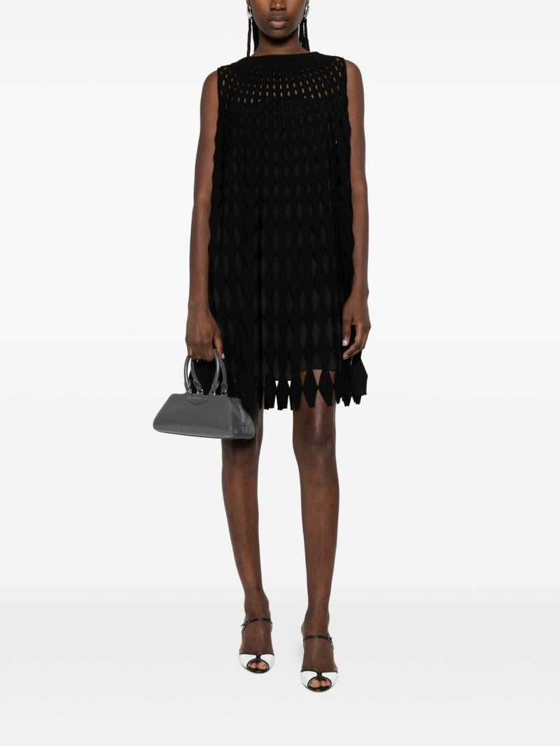 Emporio Armani Open-knit short dress | Urbalenti™ NYC