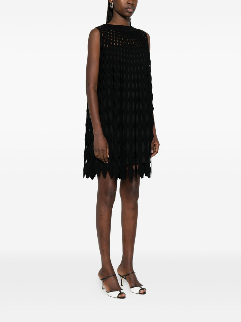 Emporio Armani Open-knit short dress | Urbalenti™ NYC