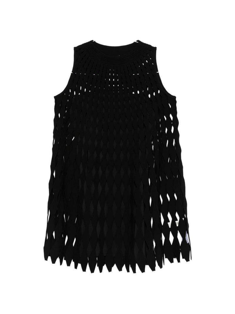Emporio Armani Open-knit short dress | Urbalenti™ NYC