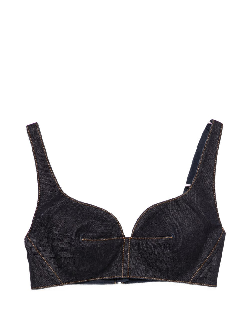 Givenchy Denim cotton bra top | Urbalenti™ NYC