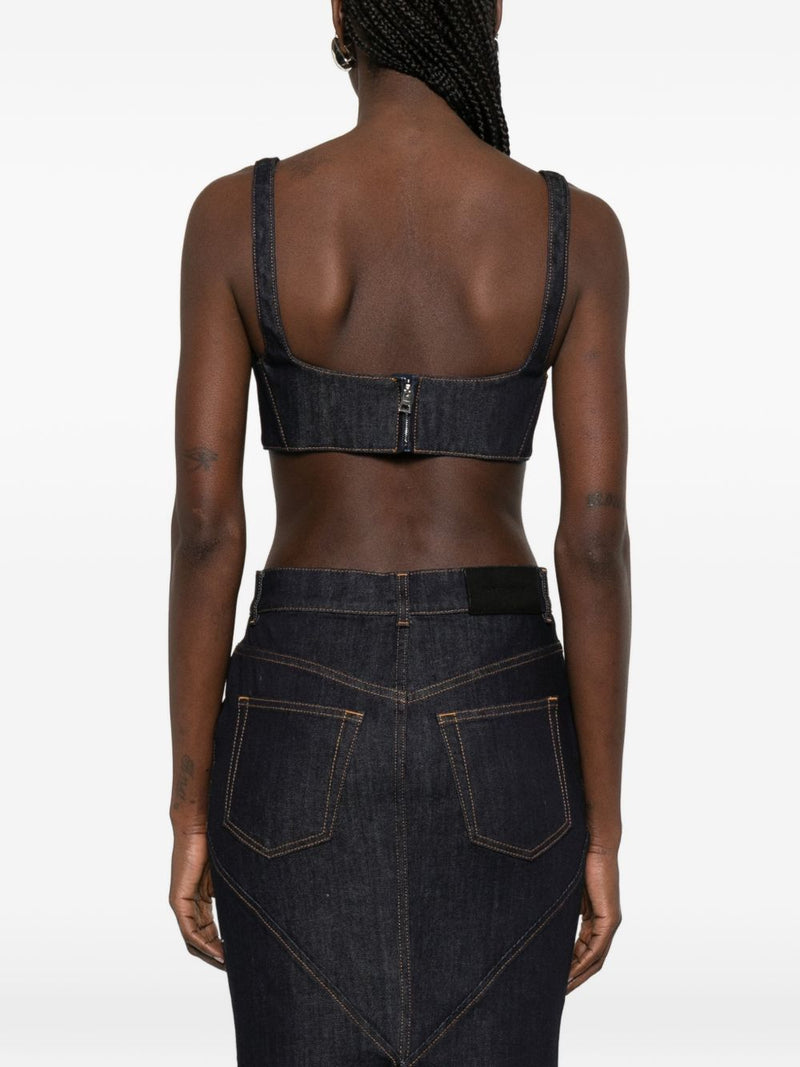 Givenchy Denim cotton bra top | Urbalenti™ NYC