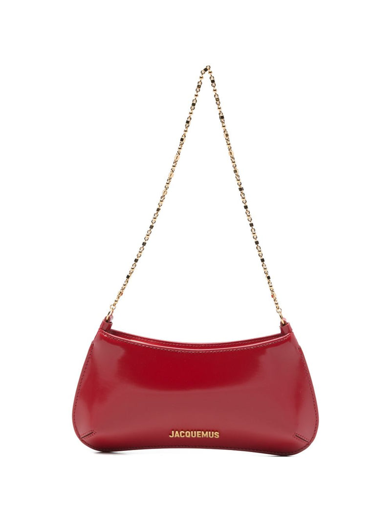 JACQUEMUS Le Petit Bisou Chaine leather shoulder bag | Urbalenti™ NYC
