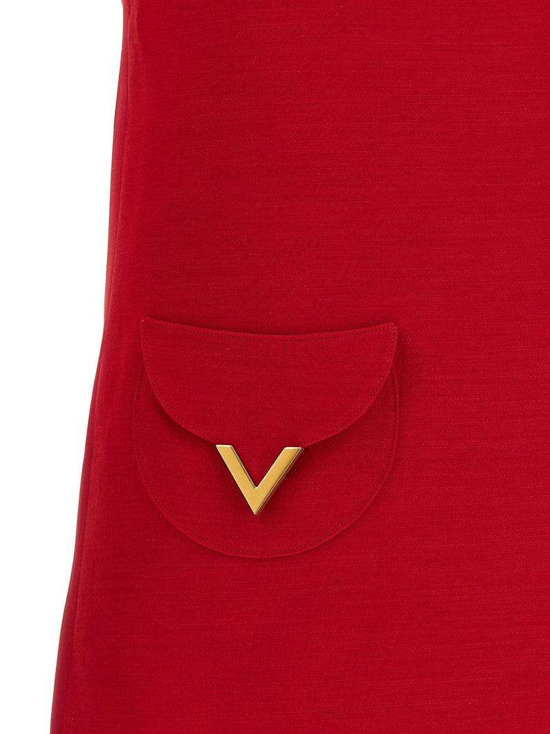 Valentino VLogo Signature wool and silk dress | Urbalenti™ NYC