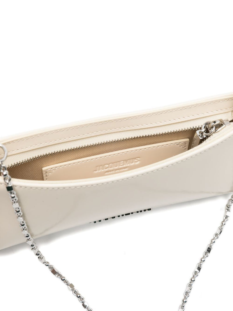 JACQUEMUS Le Petit Bisou Chaine leather shoulder bag | Urbalenti™ NYC