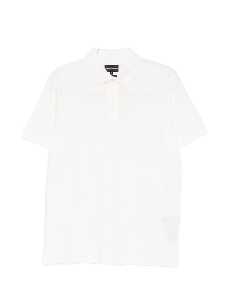 Emporio Armani Logo cotton polo shirt | Urbalenti™ NYC