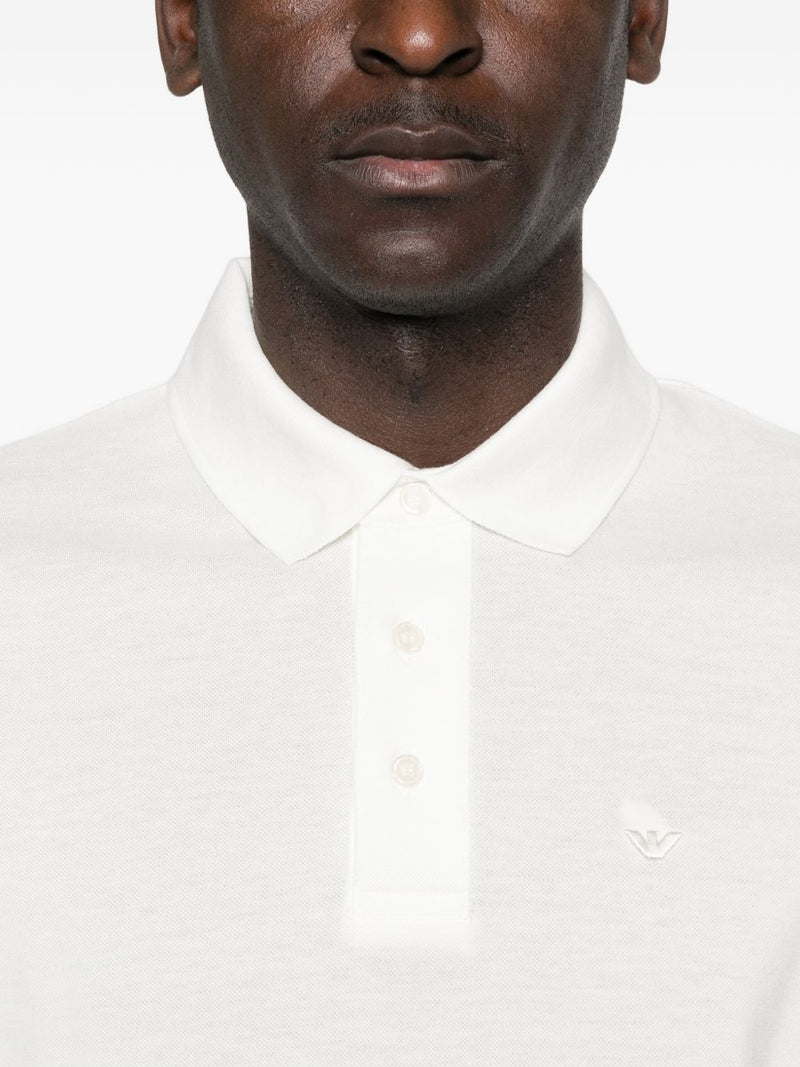 Emporio Armani Logo cotton polo shirt | Urbalenti™ NYC