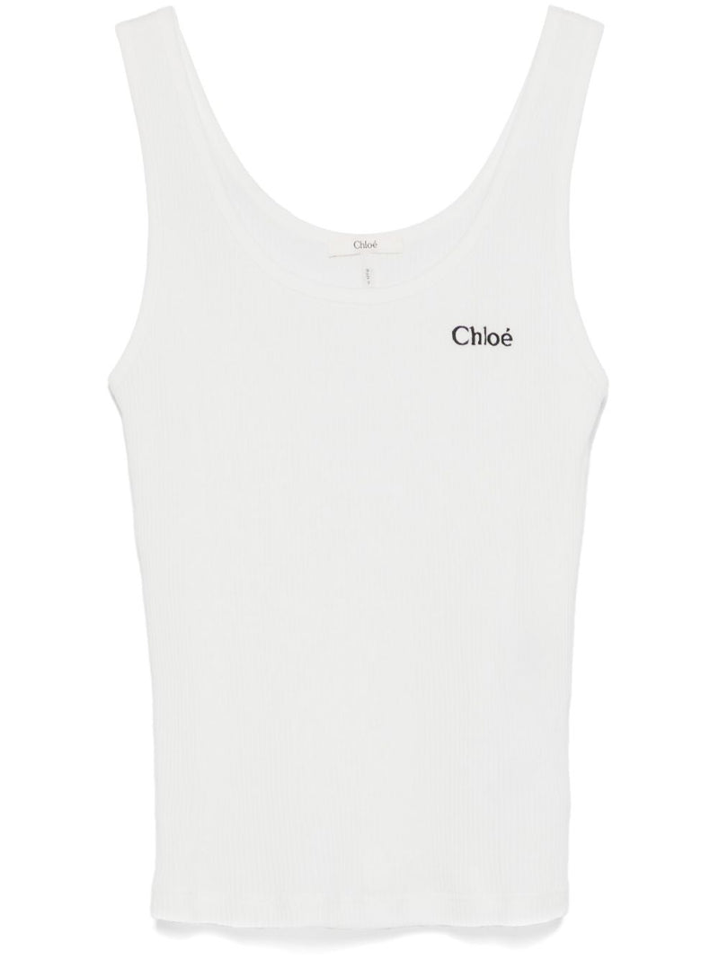 Chloé ChloÃ© Logo cotton top | Urbalenti™ NYC