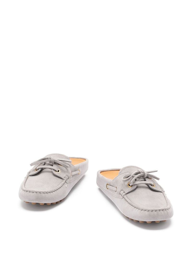 Tod'S Gommino sabot Loafers - Grey Suede | Urbalenti™ NYC