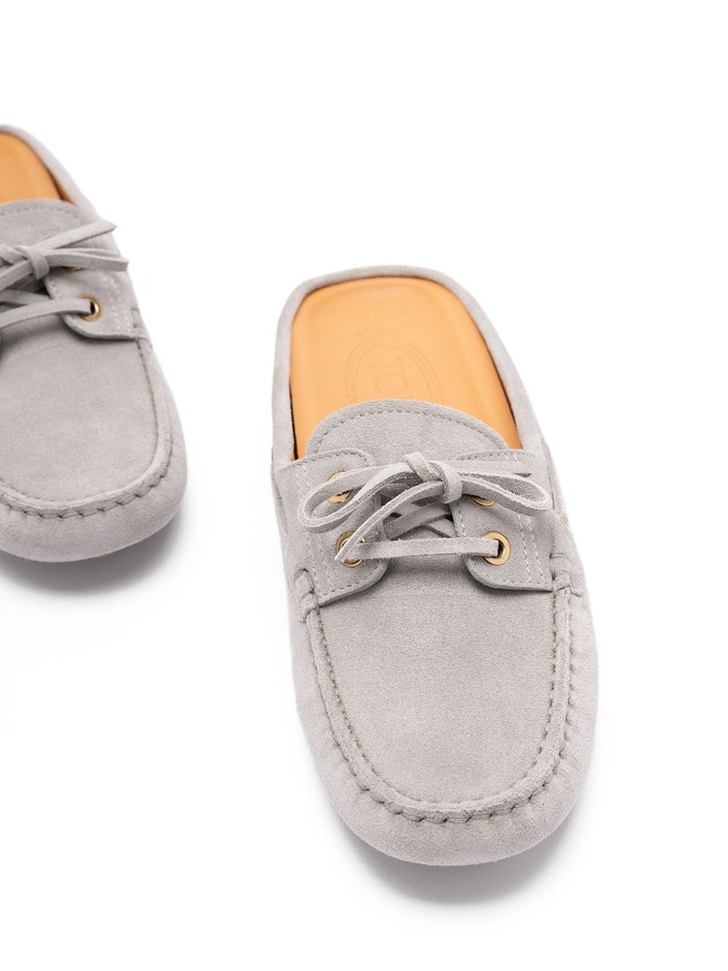 Tod'S Gommino sabot Loafers - Grey Suede | Urbalenti™ NYC